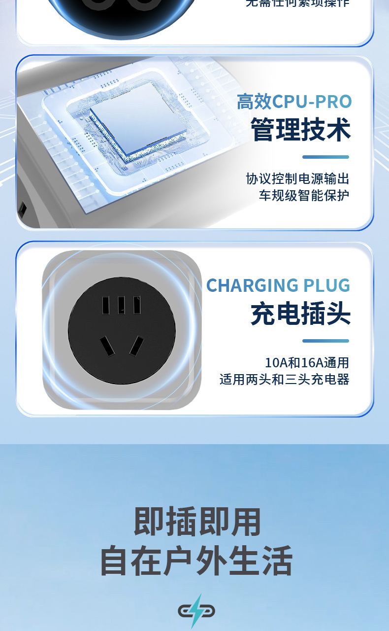 New Energy Electric Vehicle 5000W Charging Pile with Electric Discharge Universal Charging Ac Discharge High Power