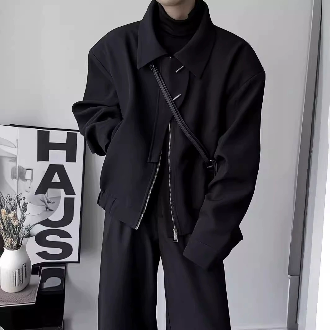 Jacket Oversize Korean Style, Black, Casual High-Quality Leisure
