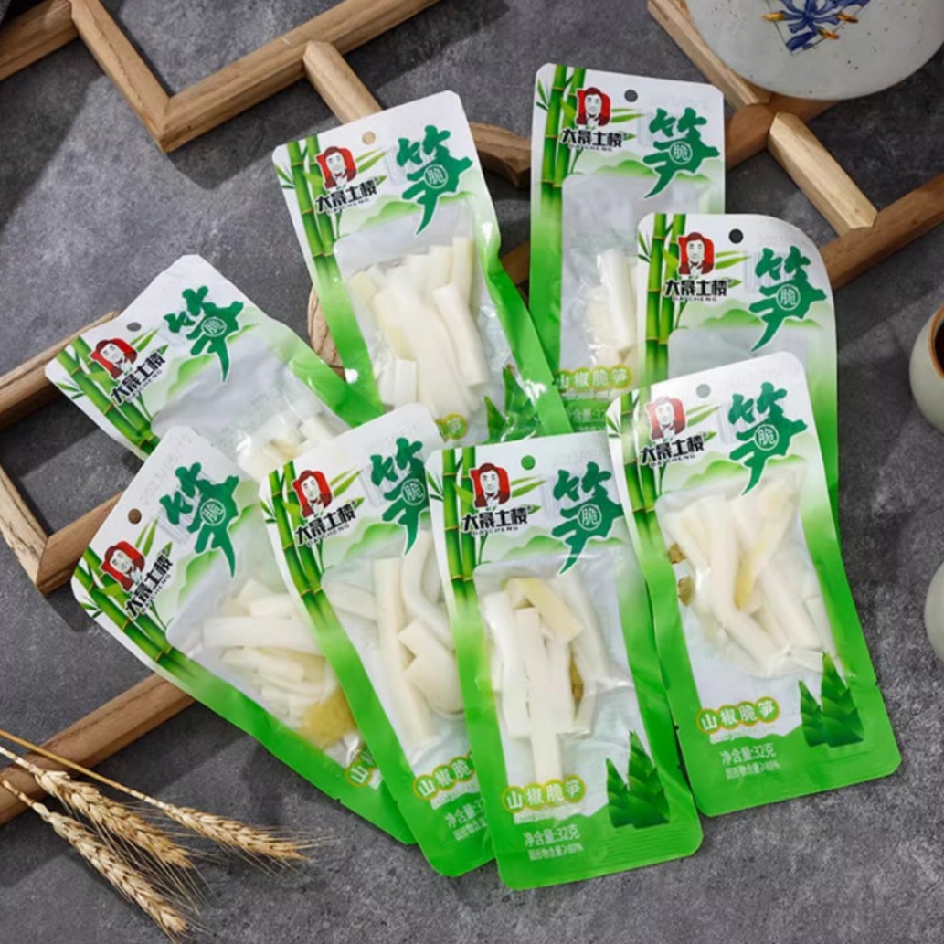 大晟土楼山椒脆笋32g泡椒爽脆嫩竹笋酸辣即食泡菜开胃休闲零食