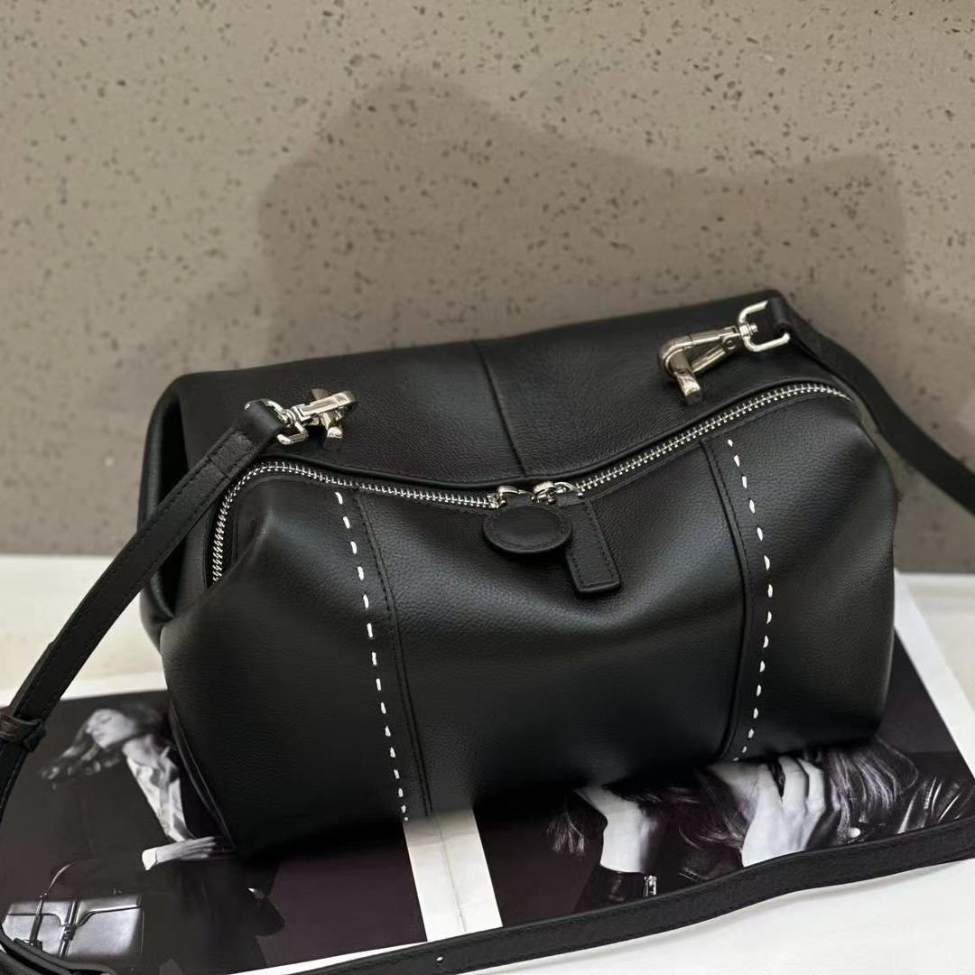 Boston Genuine Leather Women's Bag 2025 New Fashion Commuter Shoulder Crossbody Bag Top Grain Cowhide Pebbled Leather Casual Bag - Thumbnail 3