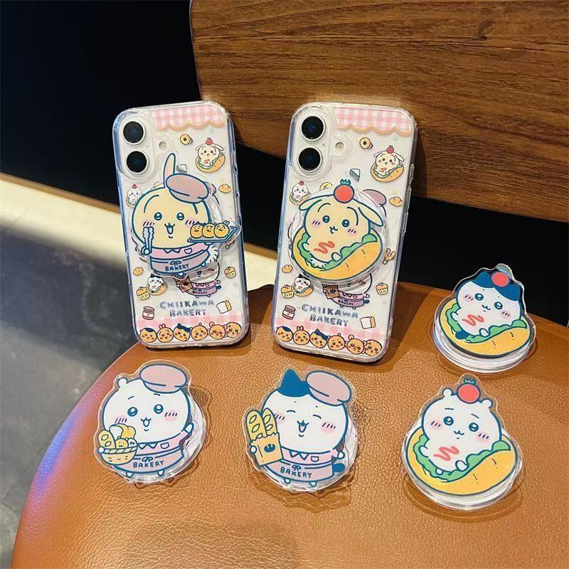 Ins Style Japanese and Korean Cartoon Little Boy Magsafe Magnetic Holder Mobile Phone Airbag Retractable Desktop Drama Support