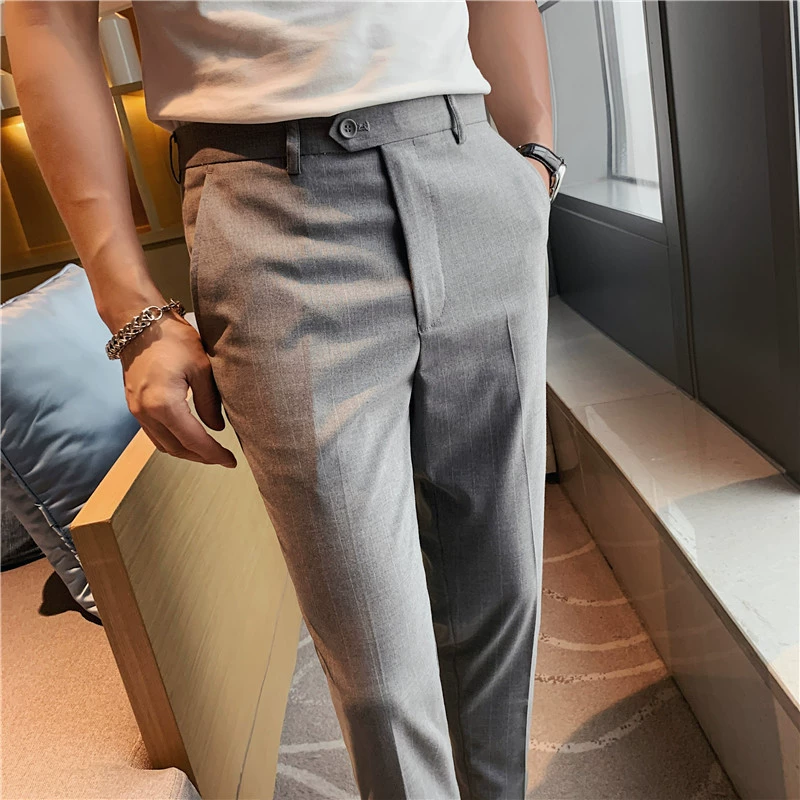Тонкие модные комфортные брюки, slim fit, корейский стиль