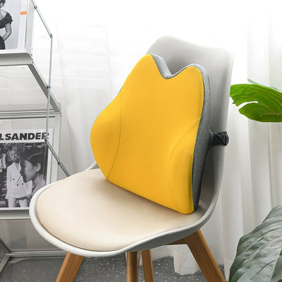 Waist support Seat Lumbar Pillow Office Seat - yellow-gray-waist-cushion-446812-443812