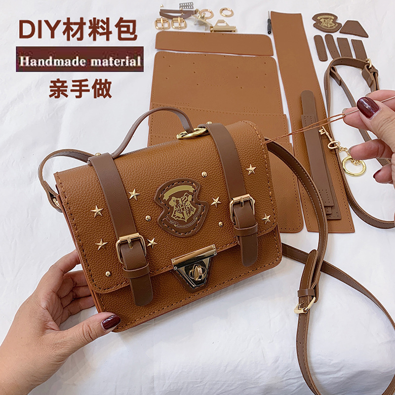 DIY Hand-Sewn Bag Homemade Material Bag Shoulder Crossbody Women's Bag Magic Preppy Style Cambridge Free Shipping Messenger Bag DIY Hand-Sewn Bag Homemade Material Bag Shoulder Crossbody Women's Bag Magic Preppy Style Cambridge Free Shipping Messenger Bag