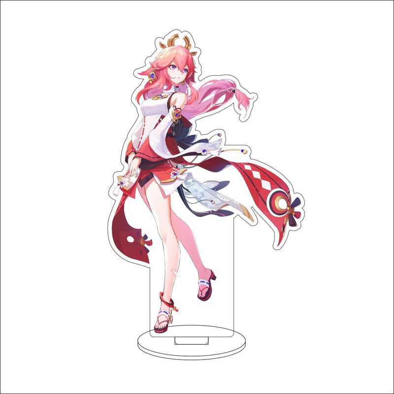 原神周边16CM八重神子亚克力立牌二次元可爱桌面摆件二创周边|undefined