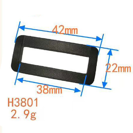 Venta directa de fábrica de hebillas cuadradas de plástico en blanco y negro en stock, hebillas rectangulares, hebillas de dos niveles, hebillas de ajuste para correas, hebillas de plástico a presión.