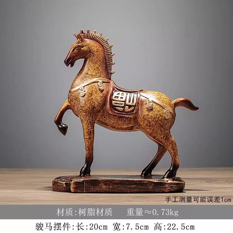 Mayorista caballo adornamiento caballo al éxito Zodiac artesanía decoración de oficina decoración lujosa decoración regalos de mudanza de casa