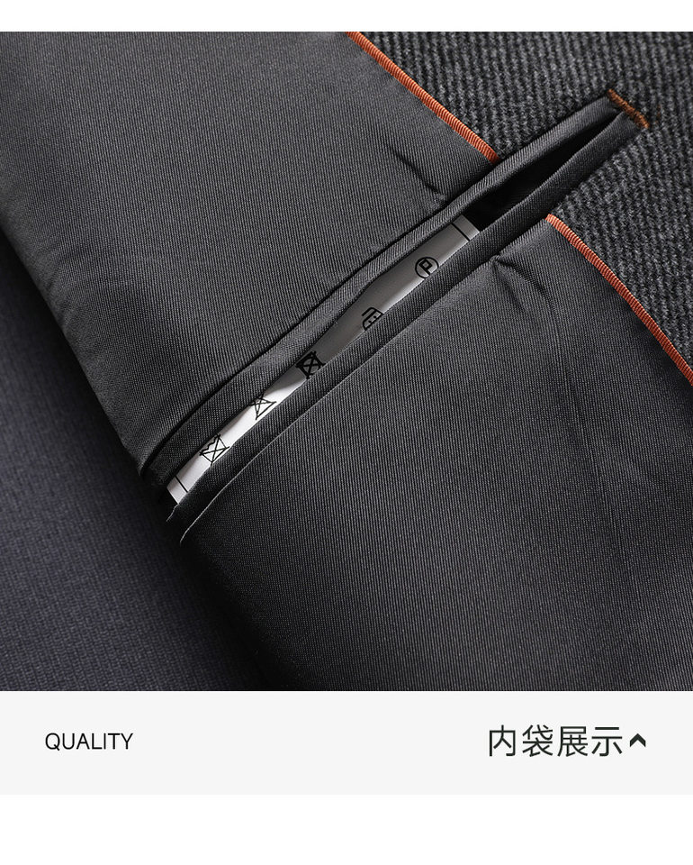 Áo vest nam dáng ôm chất liệu dệt kim chống nhăn, tay dài cổ vest một hàng hai cúc — Màu nâu cà phê, Xám nhạt, Xám đậm chi tiết 37