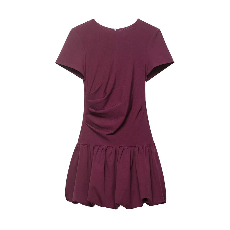 Taop&Za Women's Clothing 2026 Spring New Fashion Simple Style Balloon-Shaped Short Dress 2268541 Taop&Za Women's Clothing 2026 Spring New Fashion Simple Style Balloon-Shaped Short Dress 2268541