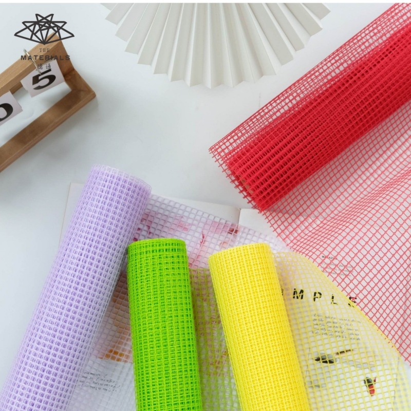 Yitong oferta especial Plaid gasa hueco Plaid malla ramo flor gasa material de embalaje hecho a mano waffle