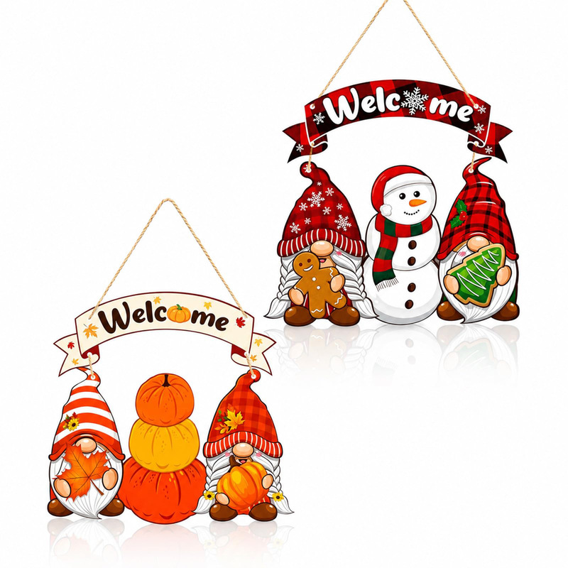 Wooden, popular autumn, Thanksgiving, and Christmas door decorations, front door welcome signs, hanging door plaques, and home wall decorations Wooden, popular autumn, Thanksgiving, and Christmas door decorations, front door welcome signs, hanging door plaques, and home wall decorations
