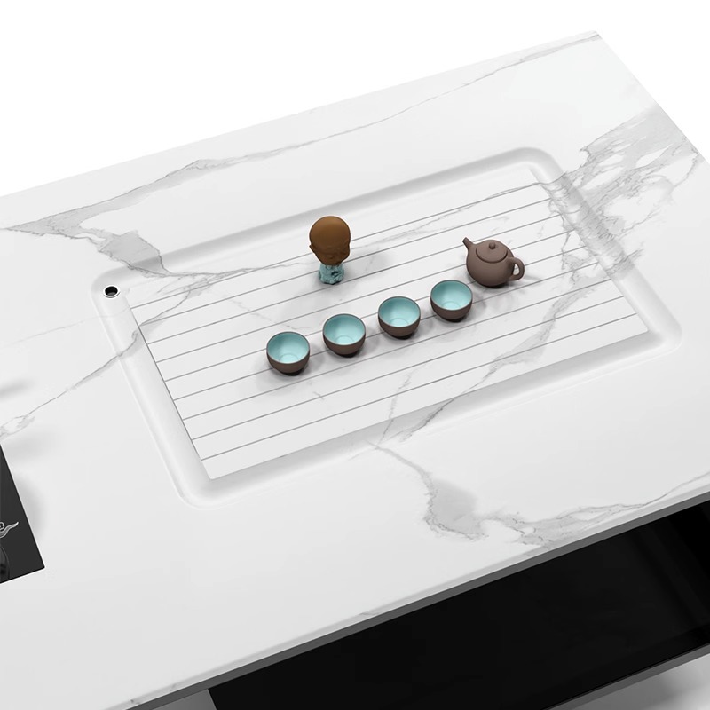 Rock placa Kung Fu mesa de té moderno minimalista Oficina sofá mesa de té combinación Luz de lujo Casa pequeño apartamento