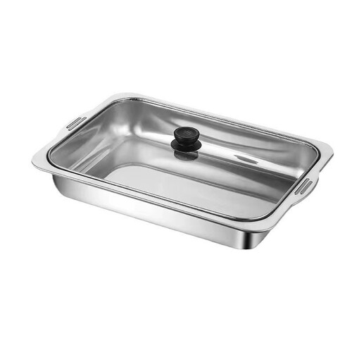 Customizable stainless steel fish grill plate Korean flat plate barbecue tray dish square plate fish barbecue oven seafood plate