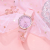 Fuchsia watch, cartoon pendant, quartz watches, simple and elegant design, wholesale