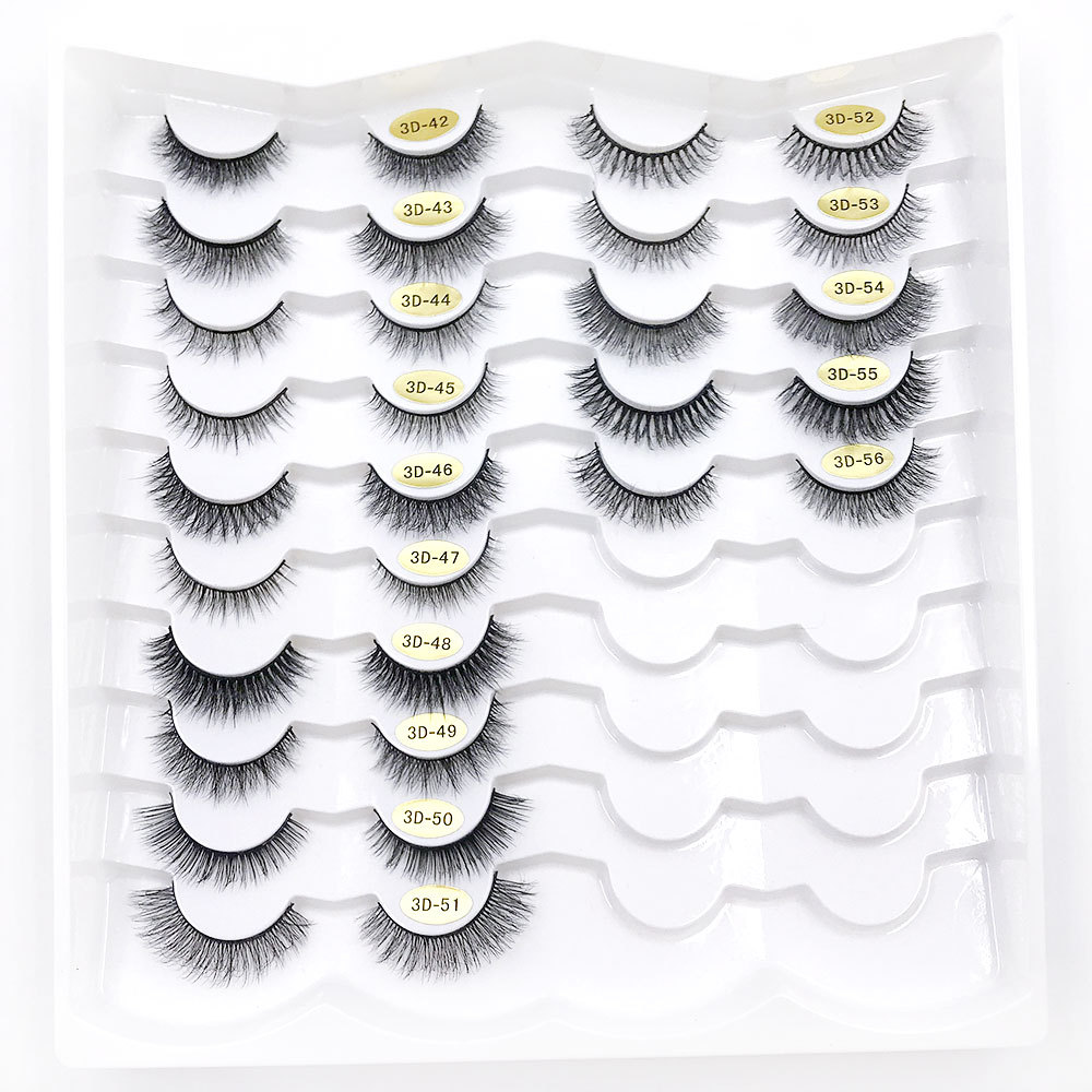 Three Dimensional Short Natural Fluffy Soft Mink-like False Eyelashes 7 Pairs display picture 1