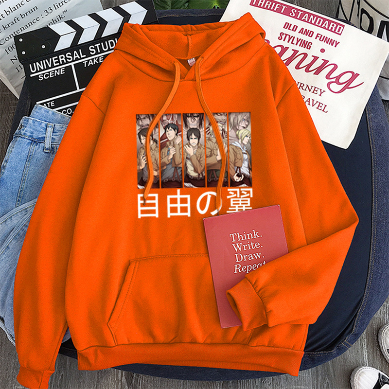 2020 nuevo ataque gigante logo Sudadera con capucha mismo estilo manga larga fleece sudadera suéter 2