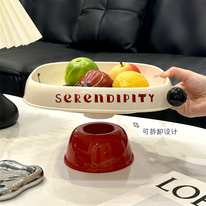 Lujo ligero hogar sala de estar mesa de centro caja de dulces bocadillos caja de almacenamiento de nueces semillas de melón plato de dulces de boda plato de frutos secos