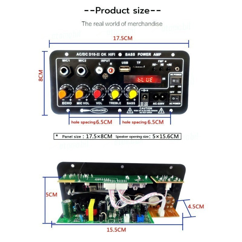 国境を越えたホット製品 12v24v220v ディスプレイ付き Bluetooth 車用サブウーファー アンプ ボード ホーム K ソング マイク|undefined