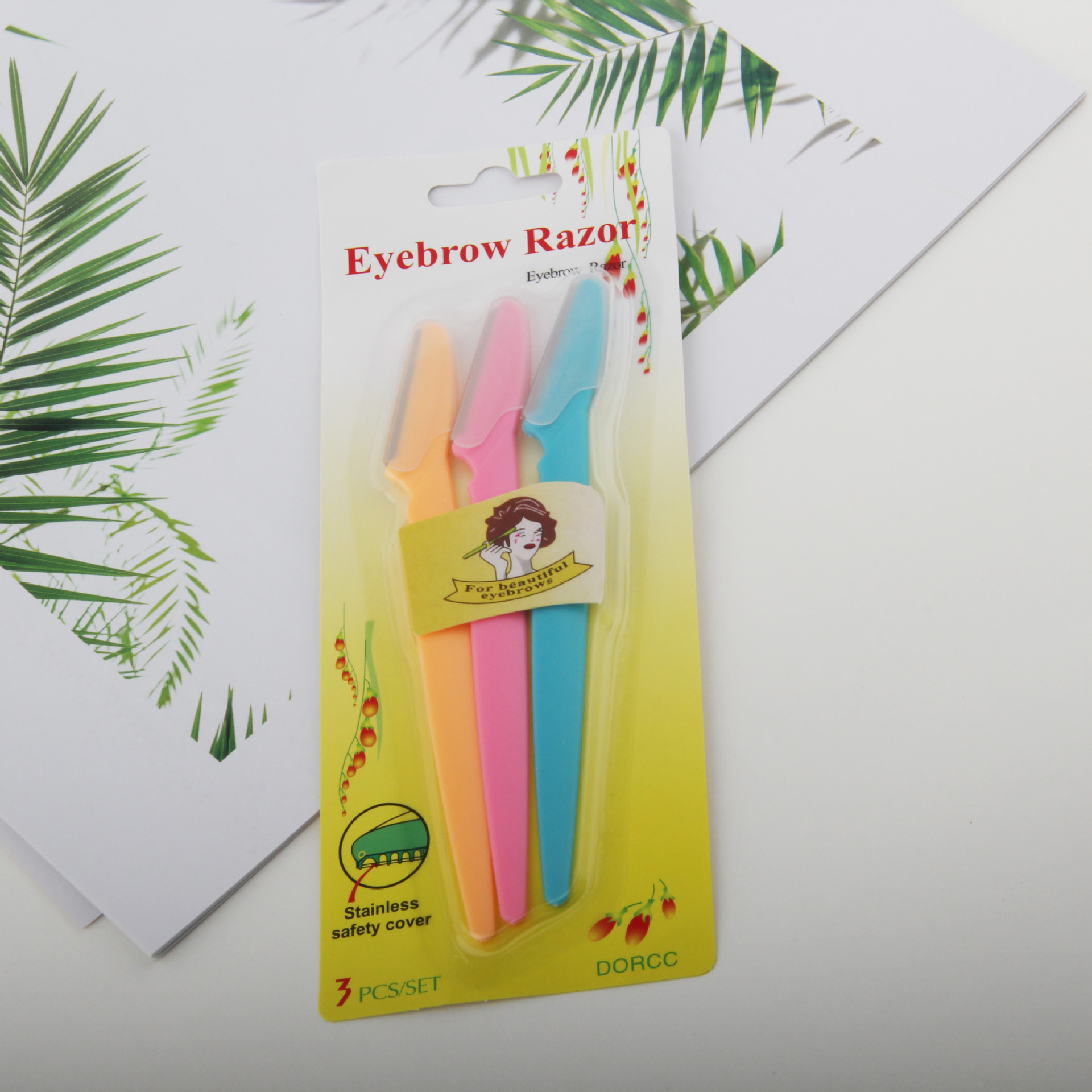 Fábrica al por mayor ceja trimmer afilado raspador de cejas ceja trimmer belleza ceja que forma la herramienta