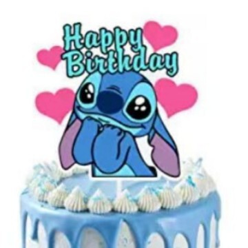 ステッチボーイ ブルーケーキインサート ステッチカード HAPPY BIRTHDAY ハッピーバースデーインサートフラグ|undefined