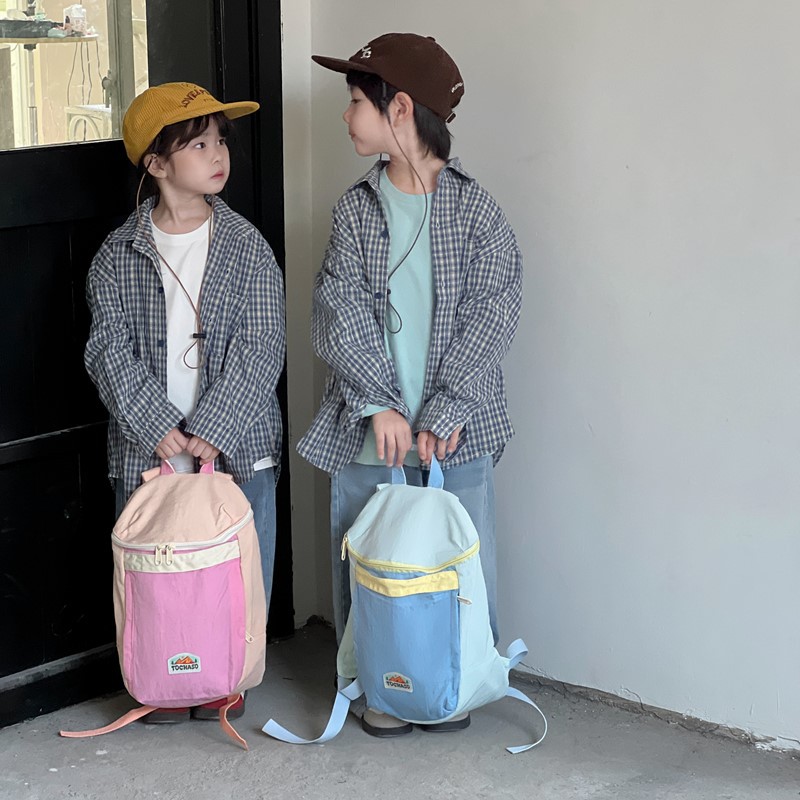 Mochila para niños jardín de infantes coreano simple mochila para hombres y mujeres de gran capacidad para estudiantes de primaria al aire libre mochila ligera