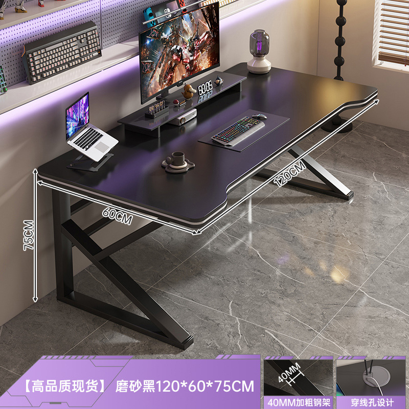 Mesa de computadora para dos personas lado a lado pareja mesa de deportes electrónicos mesa de trabajo escritorio de escritorio casero de escritorio de oficina estudio mesa y silla set