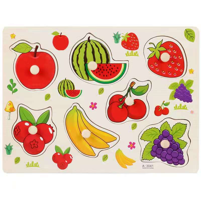 Tablero de mano de madera para niños animal digital rompecabezas tridimensional rompecabezas bloques de construcción muñeca juguete venta al por mayor puesto transfronterizo años de edad