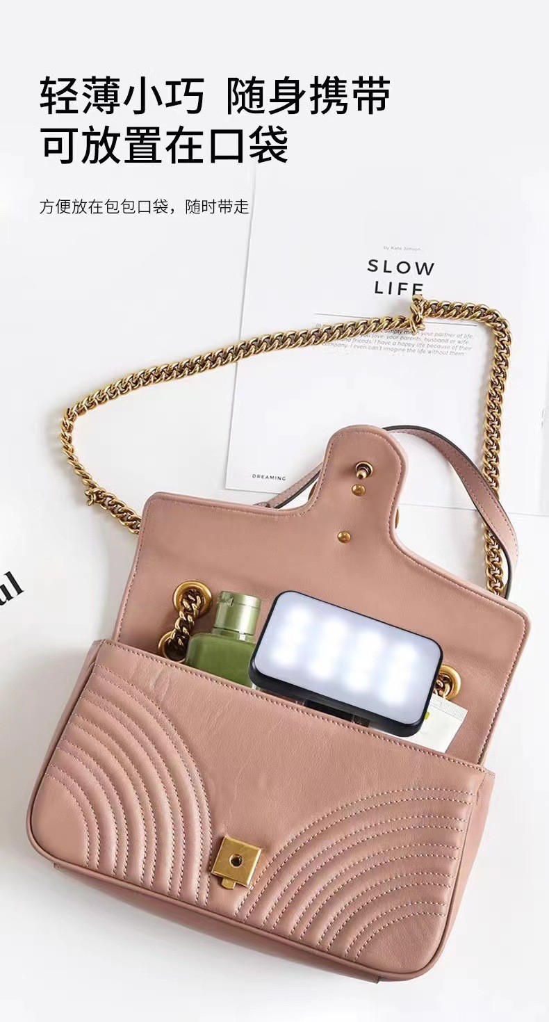 Üç Renkli Ayarlanabilir Canlı Yayın Işığı Mini Fotoğrafçılık Açık Hava Çekim Telefon Işığı Mini Taşınabilir LED Selfie Işığı Dolgu Işığı