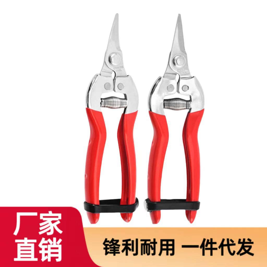 厂家直供家用果树盆栽修枝剪高碳钢弯头修枝神器小巧便携园艺剪刀
