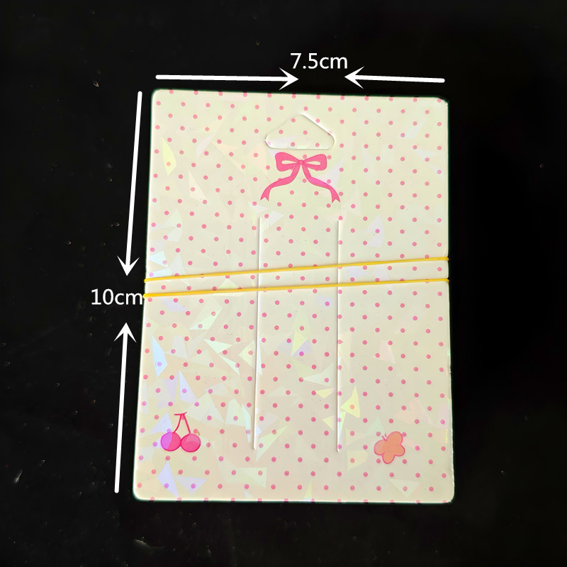 100 hojas de un paquete de tarjetas de horquilla, tarjetas de clip largas y cortas de estilo coreano, tarjetas de papel de cartón con clip para puestos callejeros