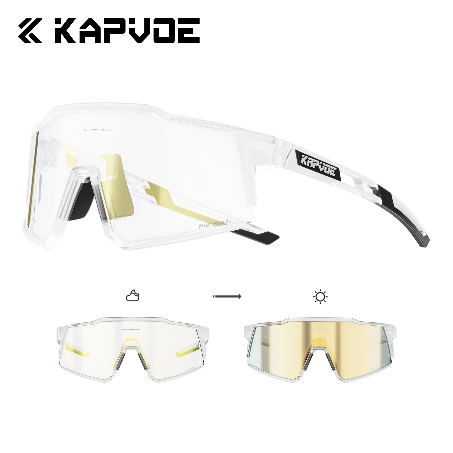 Gafas de Sol Fotocromáticas de Ciclismo TR90 con Recubrimiento Espejado para Ciclismo de Montaña