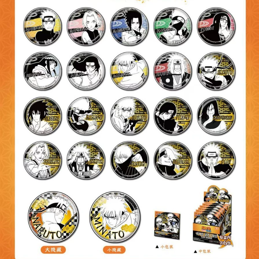 Коллекционные блайнд-боксы значков (Manga Club) Naruto Shippuden — 6/10 шт., случайный персонаж