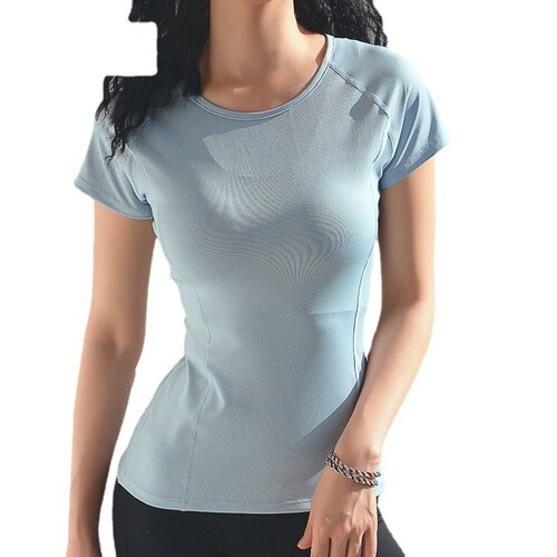 New sports t-shirt female Internet celebrity sexy beautiful back fitness clothing quick-drying running training short-sleeved yoga top summer