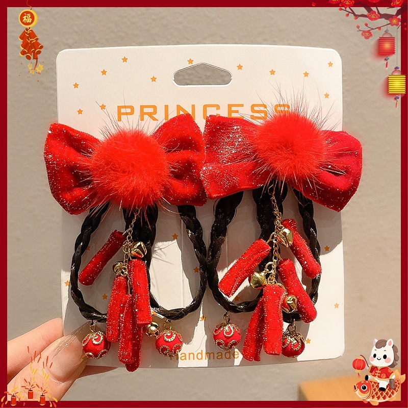 Horquilla Infantil con Borlas Chinas Hecha a Mano para Año Nuevo y Hanfu