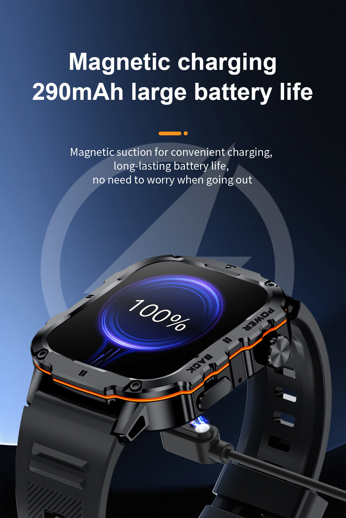 Men's Bluetooth Smartwatch With Heart Rate And Blood Oxygen Monitoring Multi Sports Watch Waterproof Fitness Tracker Touchscreen Watch_voghion.com