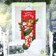 クリスマス装飾品布芸プリント老人クリスマスエプロンレストランバーパーティー雰囲気装飾品ドア掛け旗