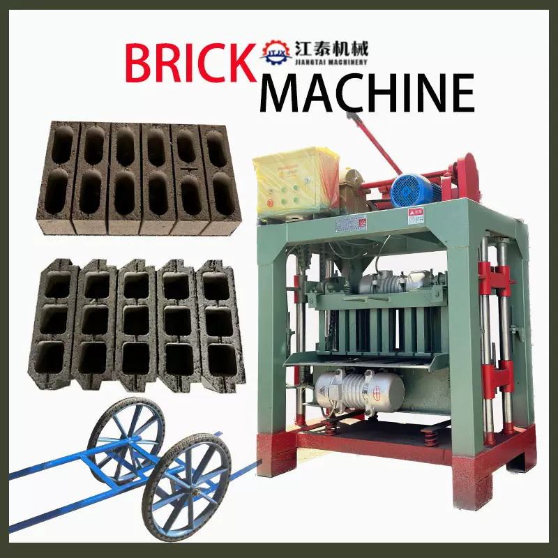 小型非洲家用水泥免烧砌块砖成型机空心半自动人行道铺路砖制砖机