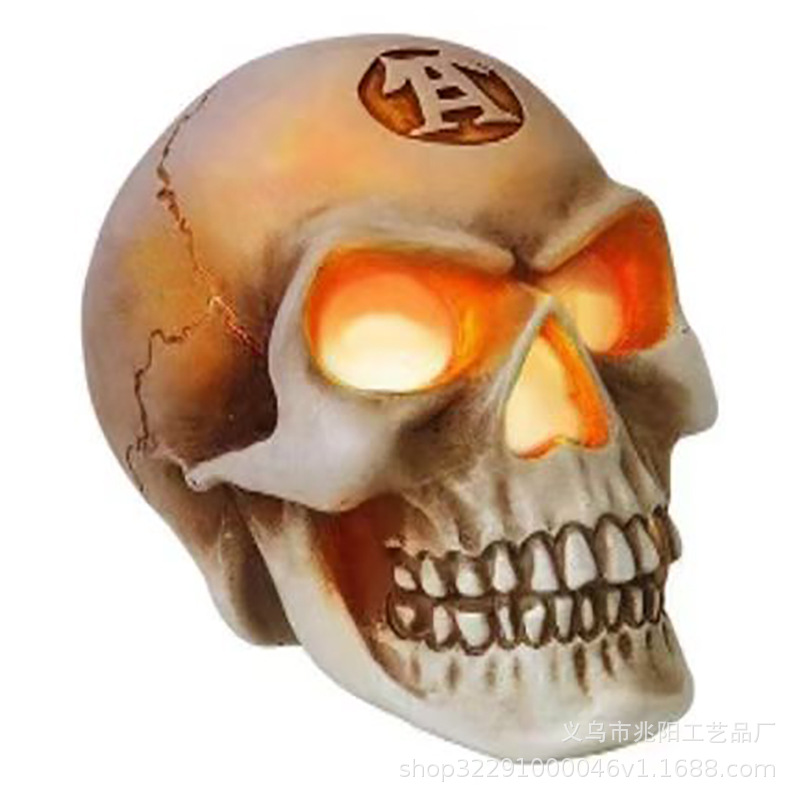 Horror fantasma cabeza Halloween cráneo decoración simulación plástico cráneo modelo bar Casa Encantada Cámara adornos de miedo