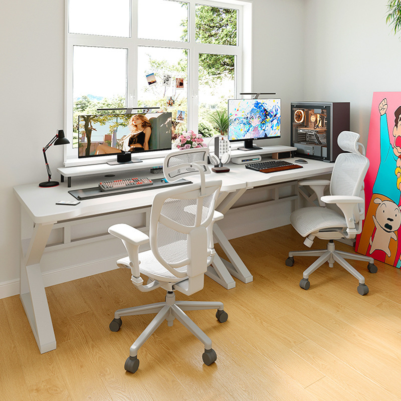 Double Computer Desk Desktop Desk Adult Home Learning Writing Desk Bedroom Rectangular Table E-Sports Table