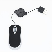 批发拇指伸缩线鼠标笔记本迷你鼠标 儿童mouse便携卡通小巧鼠标