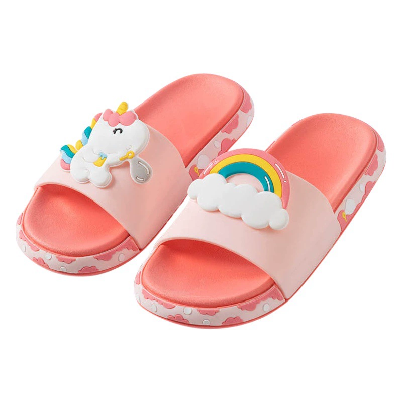 Lony Rainbow Летняя новая мягкая подошва родительских туфель на улице для дома, домашние домашние холодные тапочки для девочек противоскользящие оптом