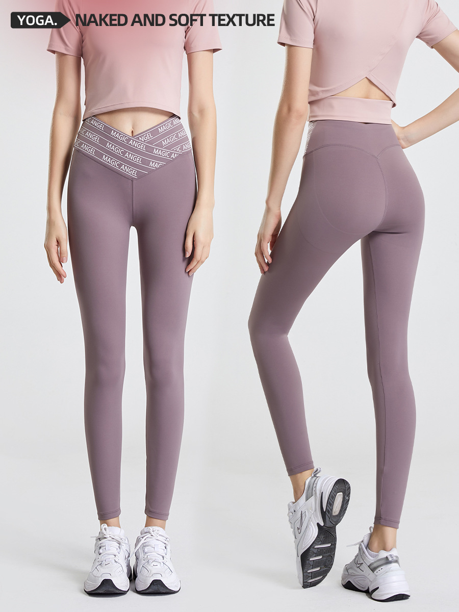 Pantalones de Yoga con Estampado Cruzado, Primavera/Verano 2026, para Mujer, Cintura Alta, Levanta Glúteos, Moldeadores, Ajustados, Deportivos image 6