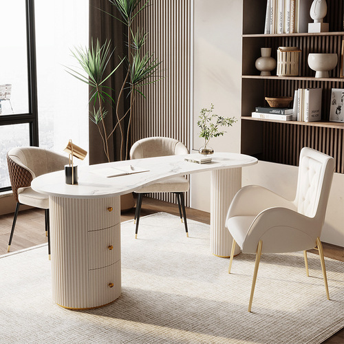 Luxury and affordable influencer beauty salon medical beauty consultation room reception desk chairs consultant room negotiation rockboard computer desk meeting office