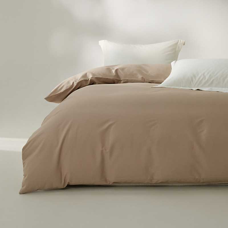 100s algodón largo algodón molido cubierta de colcha de una sola pieza otoño invierno engrosado cama camisa cubierta de colcha de algodón de color sólido sábanas cubierta de almohada image 19