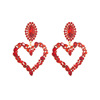 Fashionable metal glossy earrings heart shaped, Aliexpress, European style