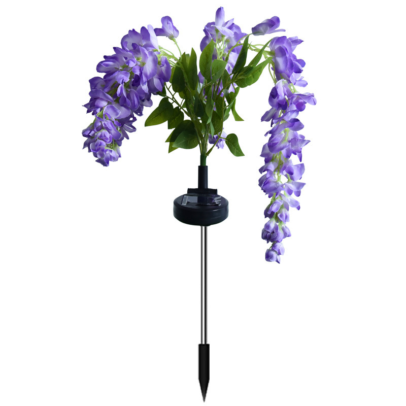 lámpara solar de imitación de wisteria lámpara de suelo impermeable al aire libre lámpara de césped lámpara de jardín lámpara de decoración de jardín súper brillante
