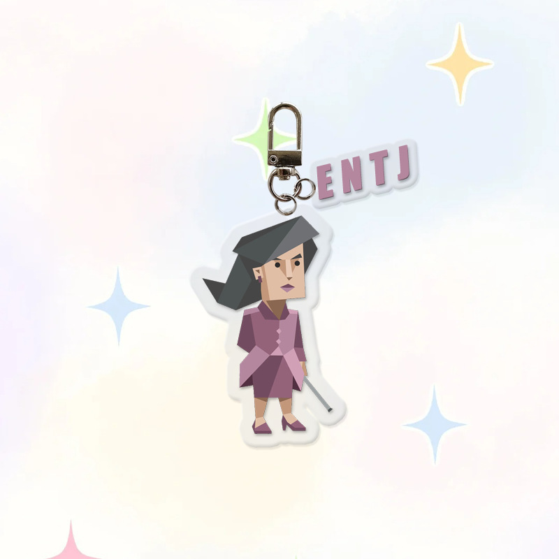 MBTI16型人格同モデルの鍵はイヤホンのカバーを掛けてアクリルの2つのセットの小さい緑の人のカップルを包みます。