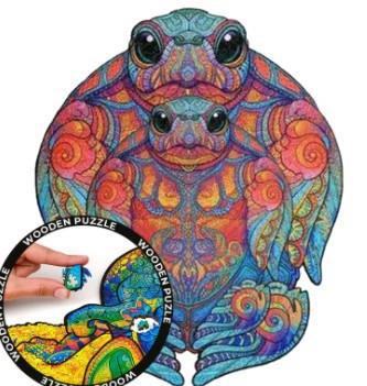 Bloques de construcción tridimensionales transfronterizos de madera animal irregular rompecabezas de forma especial elefante azul grandes juguetes de moda nacional para niños