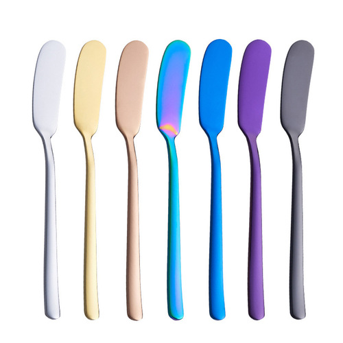 Korean Style 304 Stainless Steel Butter Knife Household Baking Utensil Butter Knife Cheese Knife Bread Jam Spreader
