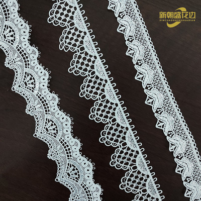 2021新款珠片绣涤光条码水溶花边蕾丝镂空刺绣婚纱内衣服装辅料|ms